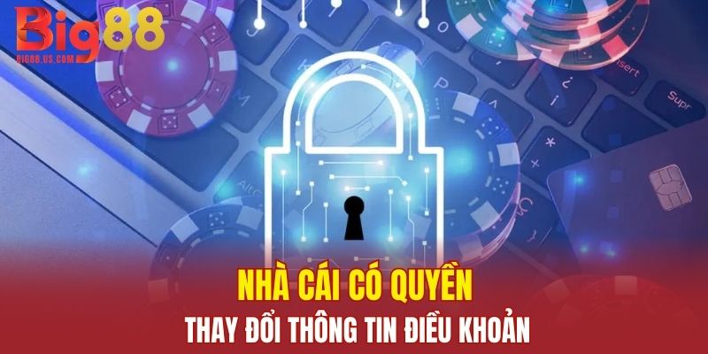 Nhà cái có quyền thay đổi thông tin điều khoản