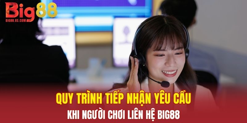 Quy trình tiếp nhận yêu cầu khi người chơi liên hệ Big88